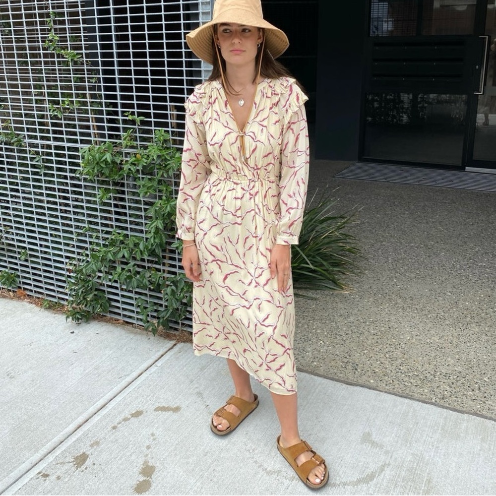 Ba&sh Candice Wrap-effect Midi Dress